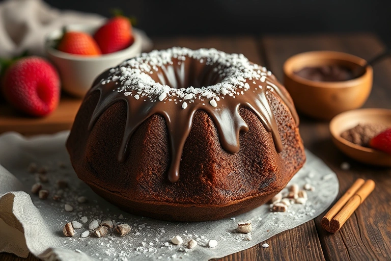 Conceitos visuais relacionados a Receita de Bolo de Cenoura Com Cobertura de Chocolate para Domingo