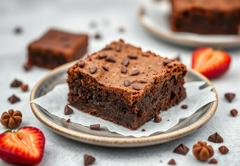 Representação visual: Receita de Brownie de Chocolate Sem Farinha para Sobremesa