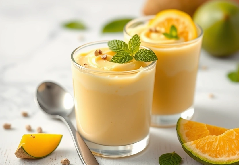 Representação visual: Mousse de Maracujá Fácil com 2 Ingredientes