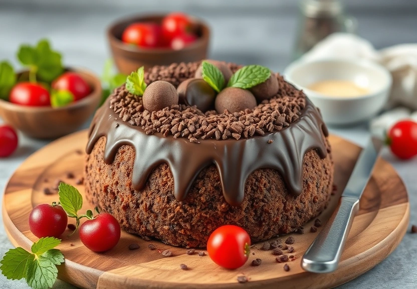 Representação visual: Bolo de Cenoura Fácil com Cobertura de Chocolate